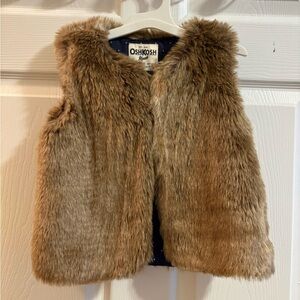 Oshkosh Faux Fur Vest Girls 5T